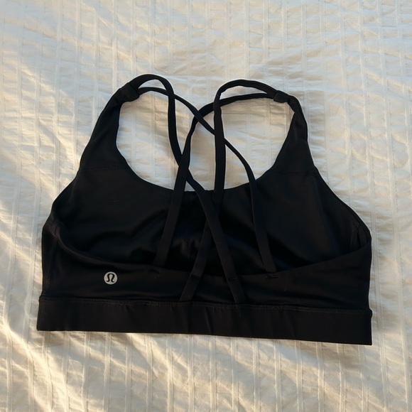 Black Lululemon Energy Bra - Picture 2 of 3